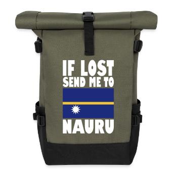 Drapeau de Nauru - Sac à dos roll top - olive/noir - Devant