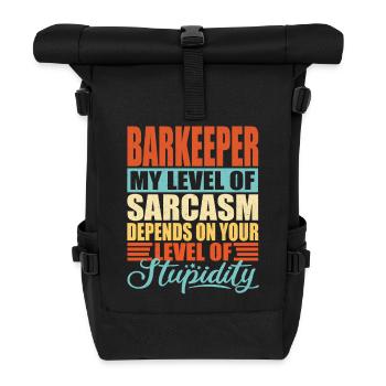 Sarcasme de barman Drôle de barman - Sac à dos roll top - noir - Devant