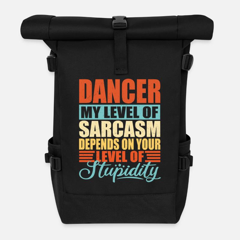 Tänzerin Tänzer Tanzen Geschenk - Rolltop Rucksack - Schwarz