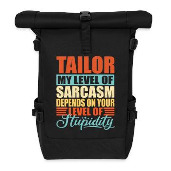 Schneiderin Näherin Schneider Geschenk - Rolltop Rucksack - Schwarz - Vorne