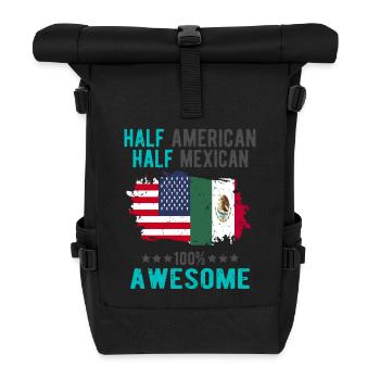 Moitié américain moitié mexicain - Sac à dos roll top - noir - Devant