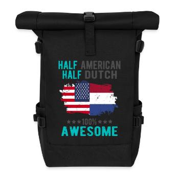 Half American Half Dutch - Roll Top Backpack - black - Front