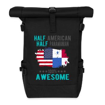 Half American Half Panamania - Roll Top Backpack - black - Front