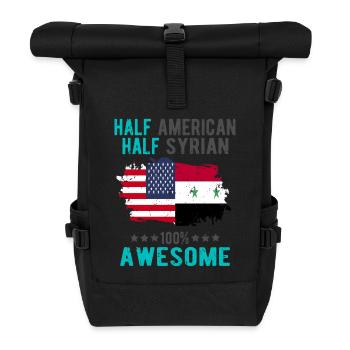 Moitié américain moitié syrien - Sac à dos roll top - noir - Devant