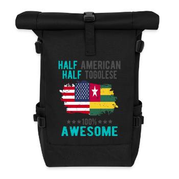 Half American Half Tongolese - Roll Top Backpack - black - Front
