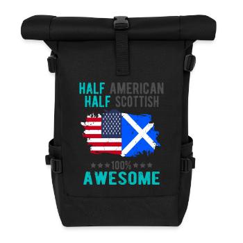 Half American Half Scottish - Roll Top Backpack - black - Front