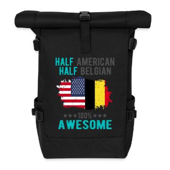 Half American Half Belgian - Roll Top Backpack - black - Front