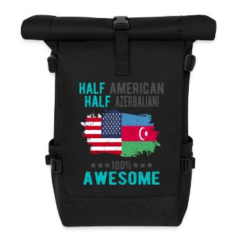 Moitié américain moitié azerbaïdjanais - Sac à dos roll top - noir - Devant
