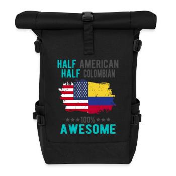 Half American, half Colombian - Roll Top Backpack - black - Front