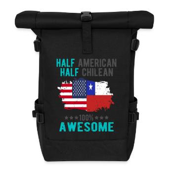 Half American Half Chilean - Roll Top Backpack - black - Front