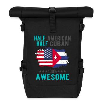 Half American Half Cuban - Roll Top Backpack - black - Front