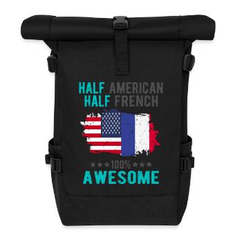 Halb Amerikaner Halb Amerikaner - Rolltop Rucksack - Schwarz - Vorne