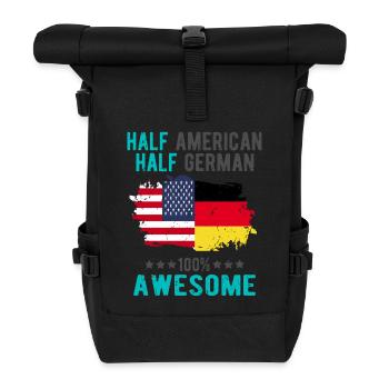 Half American Half German - Roll Top Backpack - black - Front