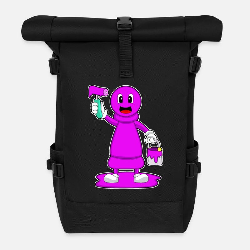 Schachfigur Bauer Schach Maler - Rolltop Rucksack - Schwarz