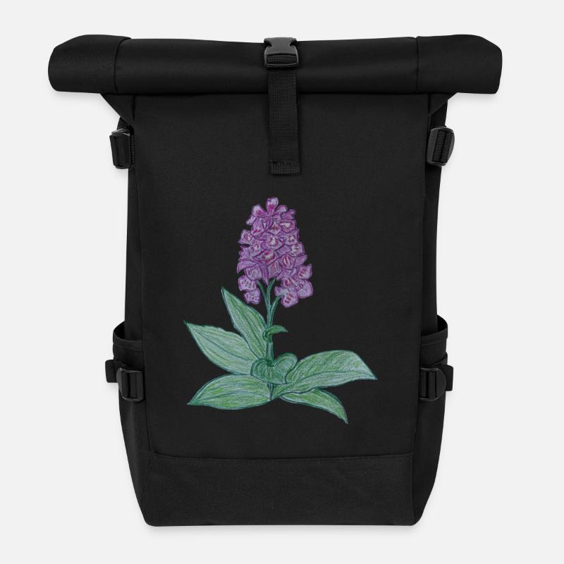 orchidée danoise - Sac à dos roll top - noir