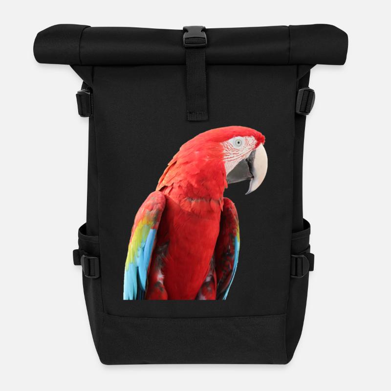 Papageien Vogel T-shirt Geschenk - Rolltop Rucksack - Schwarz