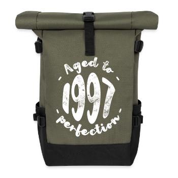 Aged to 1997 Perfection - Roll Top Backpack - olive/black - Front
