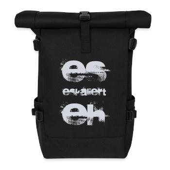 es eskaliert eh - Rolltop Rucksack - Schwarz - Vorne