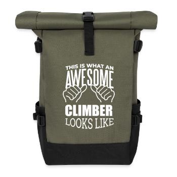 Bergsteiger - Rolltop Rucksack - Olive/Schwarz - Vorne