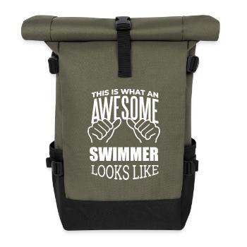 Schwimmer - Rolltop Rucksack - Olive/Schwarz - Vorne