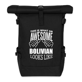 Bolivien - Rolltop Rucksack - Schwarz - Vorne