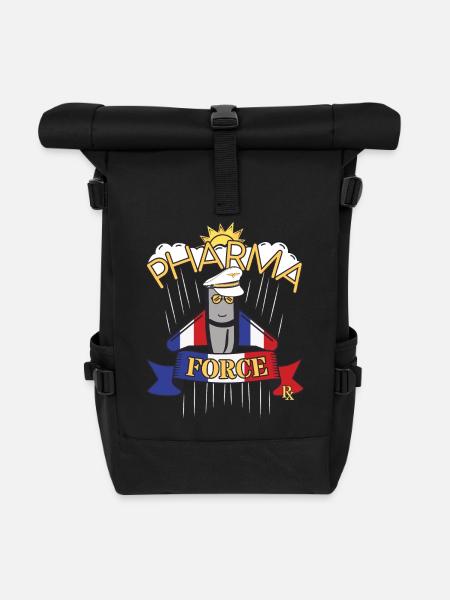 Apotheke Frankreich Pharma Force - Rolltop Rucksack - Schwarz