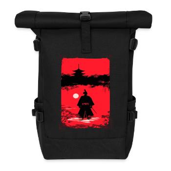 Samurai in the moonlight - Roll Top Backpack - black - Front