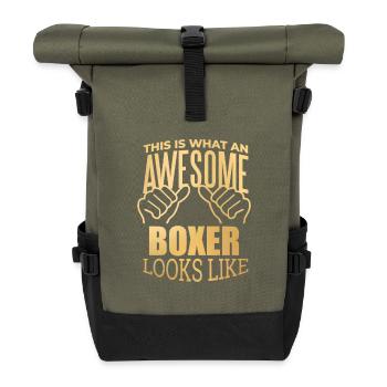 Boxen - Rolltop Rucksack - Olive/Schwarz - Vorne
