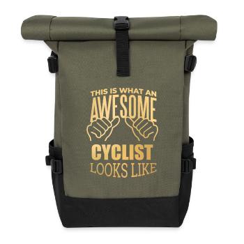 Cycling - Roll Top Backpack - olive/black - Front