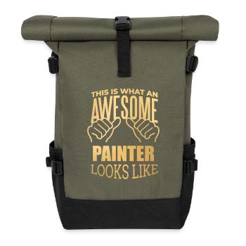 Maler - Rolltop Rucksack - Olive/Schwarz - Vorne