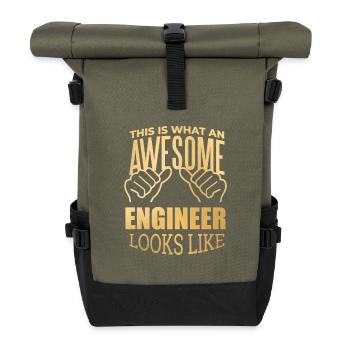 Engineer - Roll Top Backpack - olive/black - Front