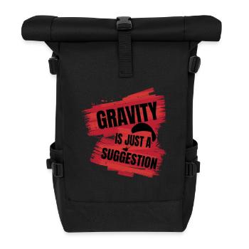 La gravité n’est qu’une suggestion – Parapente - Sac à dos roll top - noir - Devant