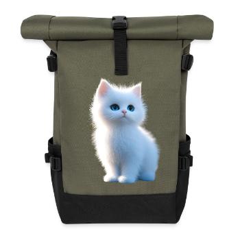 Chat Angora Blanc Chat Angora Chats Angora Mignons - Sac à dos roll top - olive/noir - Devant
