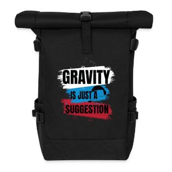 La gravité n’est qu’une suggestion – Parapente - Sac à dos roll top - noir - Devant