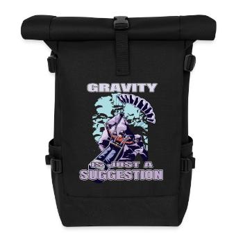 La gravité n’est qu’une suggestion – Parapente - Sac à dos roll top - noir - Devant