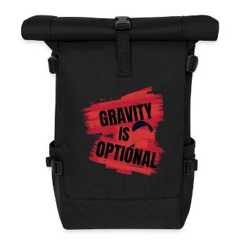 La gravité est facultative – conception parapente - Sac à dos roll top - noir - Devant