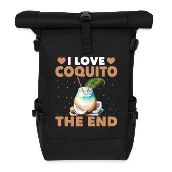 I Love Coquito, The End - Rolltop Rucksack - Schwarz - Vorne