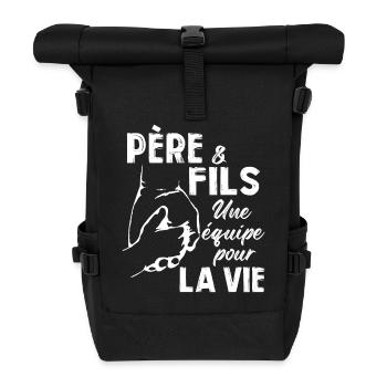 Père et Fils une equipe pour la vie - Sac à dos roll top - noir - Devant