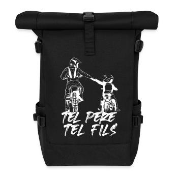 Tel Père Tel Fils Moto Cross Sport Motocycliste - Sac à dos roll top - noir - Devant