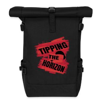 Tipping the Horizon - Paragliding Saying - Roll Top Backpack - black - Front