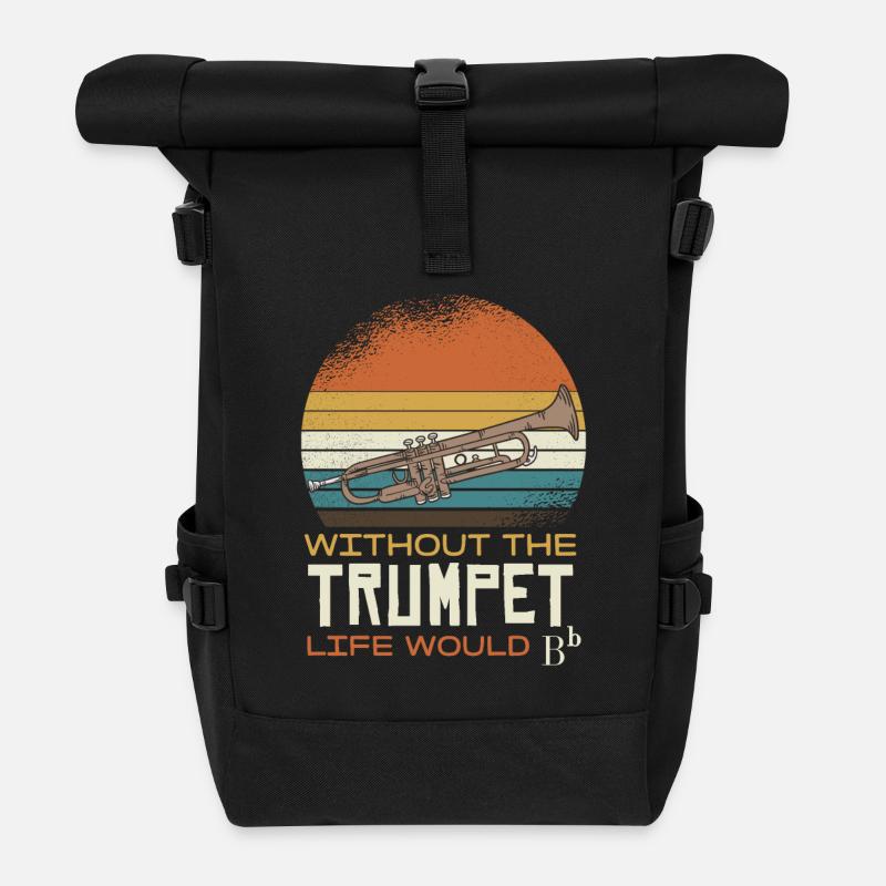 Ohne Die Trompete Wäre Das Leben B - Rolltop Rucksack - Schwarz