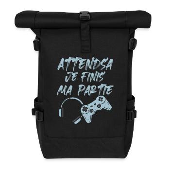 Attends Je Finis Ma Partie - Sac à dos roll top - noir - Devant
