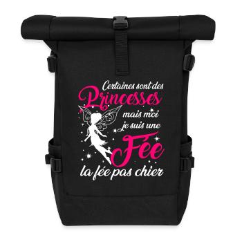 Certaines sont des princesses fée la pas chier - Sac à dos roll top - noir - Devant