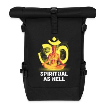 Spiritualität: Om Meditation Art - Rolltop Rucksack - Schwarz - Vorne