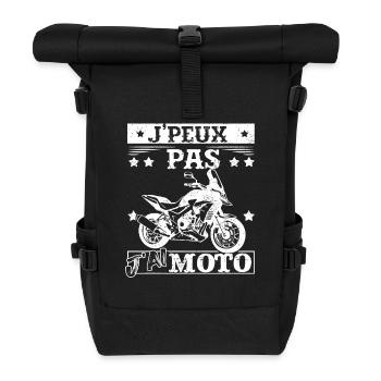 J'peux Pas J'Ai Moto Motard - Sac à dos roll top - noir - Devant