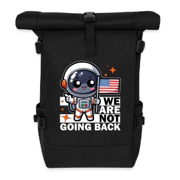 WIR GEHEN NICHT ZURÜCK - ASTRONAUT - Rolltop Rucksack - Schwarz - Vorne