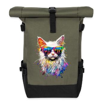 Chat Angora Blanc Chat Angora Chats Angora Mignons - Sac à dos roll top - olive/noir - Devant