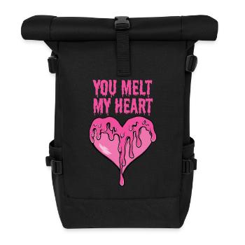 You Melt My Heart - Roll Top Backpack - black - Front