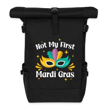 Nicht mein erster Mardi Gras - Rolltop Rucksack - Schwarz - Vorne