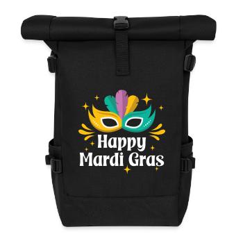 Frohen Mardi Gras - Rolltop Rucksack - Schwarz - Vorne